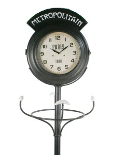 Colgador reloj de columna dos esferas estilo industrial decoración hogar 2
