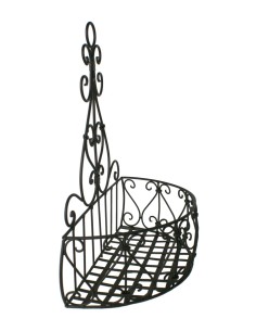Macetero porta tiesto mural de metal en rejilla para plantas, decoración jardín para hogar estilo vintage 2