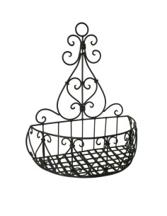 Macetero porta tiesto mural de metal en rejilla para plantas, decoración jardín estilo vintage 2