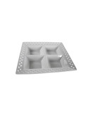 Plato para aperitivos de porcelana blanca con cuatro departamentos menaje de mesa estilo vintage