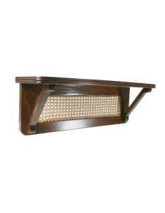 Étagère murale en bois d'acajou massif avec une décoration de grille de style classique