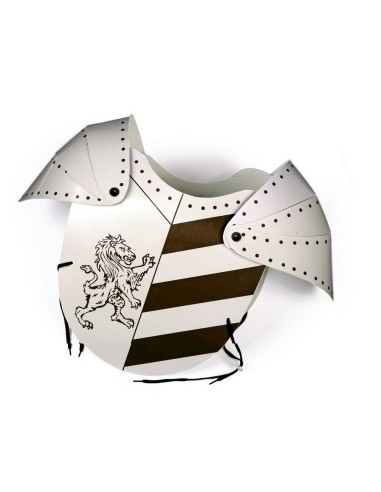 Harnais chevalier lion en carton rigide, accessoire pour jeux de déguisement pour garçons et filles