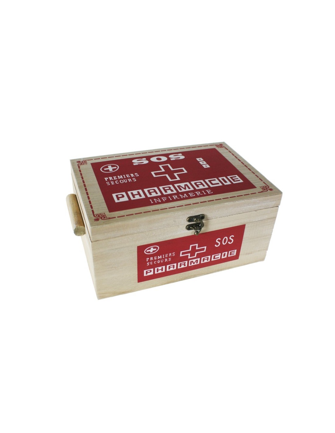 Caixa de fusta amb safata extraïble per medicines