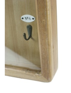 Porte-clés en bois de style rustique pour organisateur de clés à suspendre au mur. 2