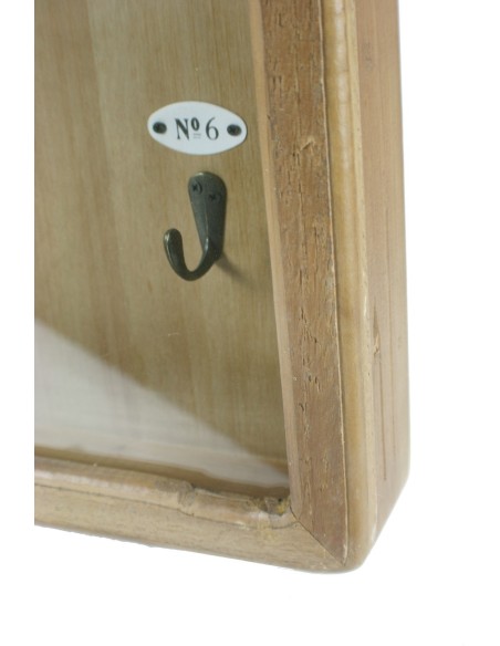 Vitrina Portallaves de Fusta Estil Rústic per Penjar a la Paret Organitzador de Claus.