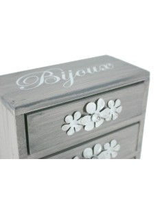 Caja joyero de madera para joyas, diseño cajonera, estilo vintage, decoración hogar. 2