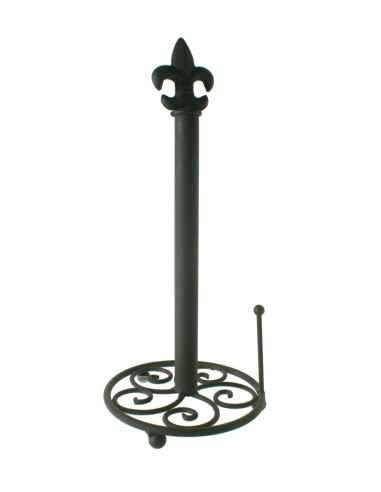 Porte-rouleau debout en métal avec base de rouleau de cuisine de style rustique