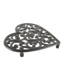 Salvamantel hierro colado forma corazón para la mesa menaje de cocina