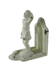 Ensemble de deux attaches en fonte avec figure. Mesures: 16x12x8 cm. 2