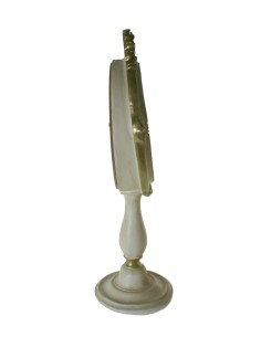 Mirall de sobretaula per a tocador acabat en color blanc patinat 2