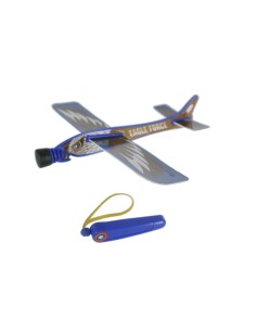 Avió planador de catapulta en colors variats, una joguina clàssica per desenvolupar la paciència i coordinació. 2