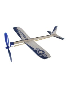 Avión Planeador de Madera de Balsa con Hélice a Cuerda, Juguete de Montar y Lanzar