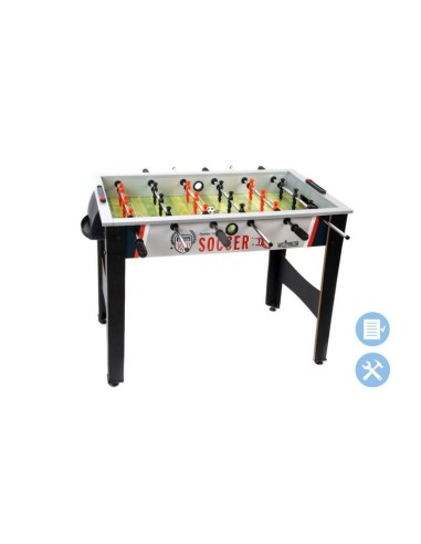 Jeu de baby-foot en bois argenté Jeu de jouets pour enfants pour la réaction et la coordination.