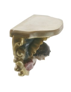 Ménsula pequeña cabeza de ángel en concha para pared decoración hogar exposición de figuras 2