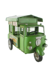 Rèplica de Moto Carro de les Crispetes en Color Verd, Estil Vintage Retro, Decoració Llar. 2