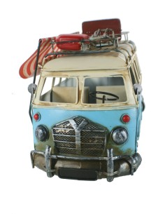Grande réplique de campeur T-4 de couleur bleue avec avance pliable. Mesures: 27x41x31 cm. 2