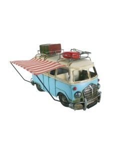 Rèplica gran de camper T-4 color blau amb avanç plegable. Mesures: 27x41x31 cm.