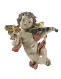 Figura decorativa religiosa Ángel tocando violín para pared de resina decoración hogar