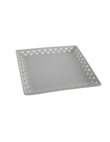 Assiette apéritive en porcelaine blanche pour la vaisselle de présentation des aliments