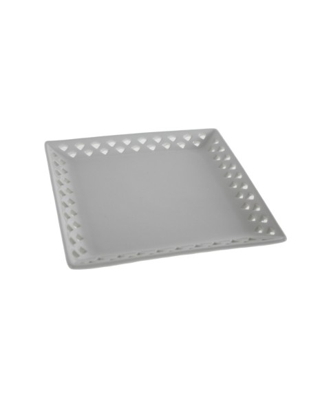 Assiette apéritive en porcelaine blanche pour la vaisselle de présentation des aliments