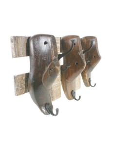 Penjador de paret forma de sabates en fusta estil nòrdic rústic 2