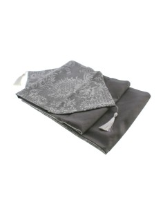 Camino de mesa decorativo estampado color gris estilo vintage 2