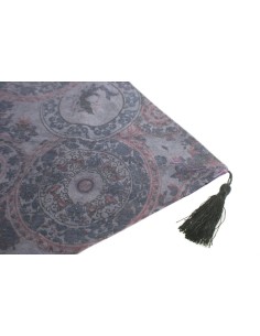 Camino de mesa decorativo estampado color lila estilo vintage 2