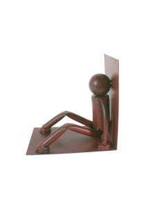 Porte-livre rouge de style industriel. Mesures: 15x15x10 cm. 2