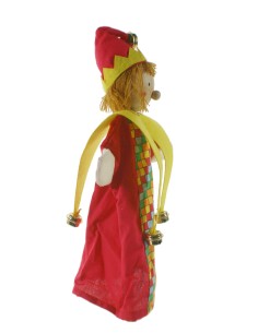 marionnette à main Pulcinella avec tête en bois jouet classique et traditionnel pour garçons filles. 2