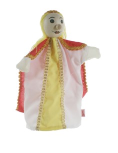 Marioneta y Títere de mano princesa con cabeza de madera juguete clásico y tradicional para niños niñas