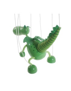 Titella i Titella de Corda de Fusta Model Dinosaure Joguina Clàssic i Tradicional per a Nens, Nenes. 2