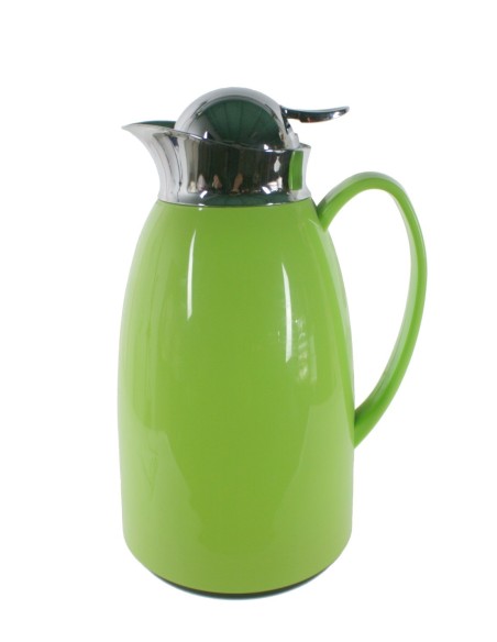 Termo de 1L estilo vintage color verde para bebidas frías y calientes bebida de té, café, agua. Medidas: 28xØ14 cm.