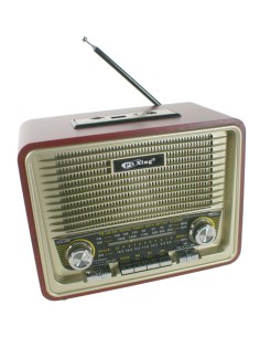 Radio estilo retro botones y cantos redondos. Medidas: 16x20x12 cm. 2