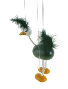 Marioneta y Títere de Cuerda de Madera Modelo Avestruz Juguete Clásico y Tradicional para Niños, Niñas. 2