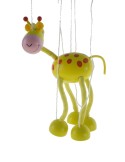 Marioneta y títere de cuerda de madera modelo jirafa juguete clásico y tradicional para niños, niñas