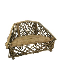 Banco de madera reflotada estilo primitivo. Medidas: 102x150x75 cm.