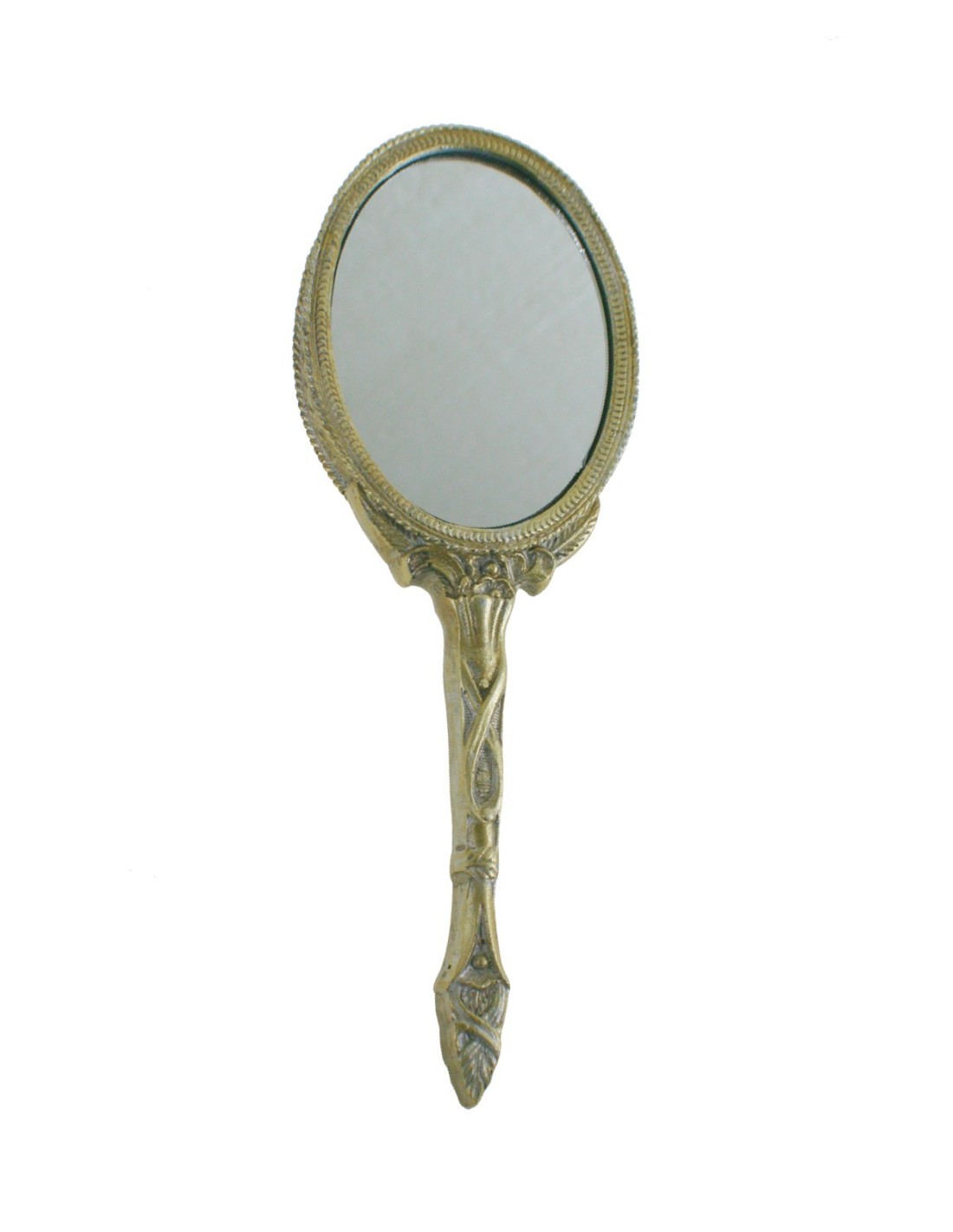 Espejo de mano decorado para tocador y baño estilo romántico