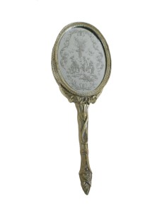 Miroir à main de style très romantique pour vanité et salle de bain. 2
