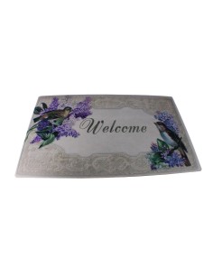 Grand paillasson en caoutchouc et polyester avec motif pour porte de maison, jardin ou terrasse