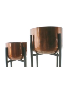Joc de Maceters Alts de Metall en Coure per a la Decoració de la Llar estil vintage 2