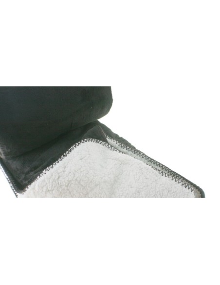 Manta per a Sofà i Llit Reversible de Borreguito dos Colors Marró Fosc i Clar Decoració Llar.