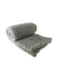 Manta para sofá y cama color gris muy suave de felpa 