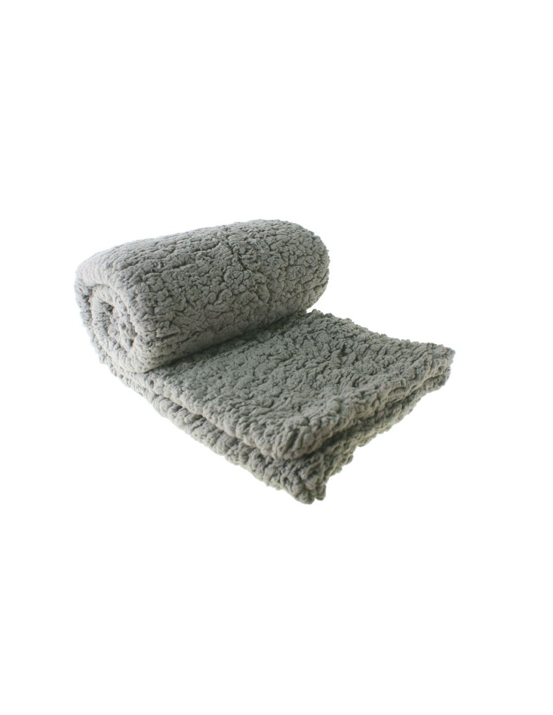 Manta para sofá y cama color gris muy suave de felpa 