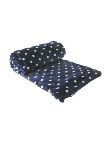 Couverture décorative à pois pour canapé et lit très douce au toucher