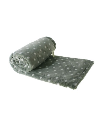 Couverture décorative à pois pour canapé et lit très douce au toucher