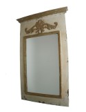 Espejo de pared con marco de madera acabado rustico con relieve