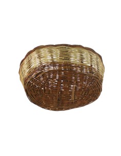 Cesta de caña y mimbre para setas con asa elaborada artesanalmente, contenedor almacenamiento hogar 2