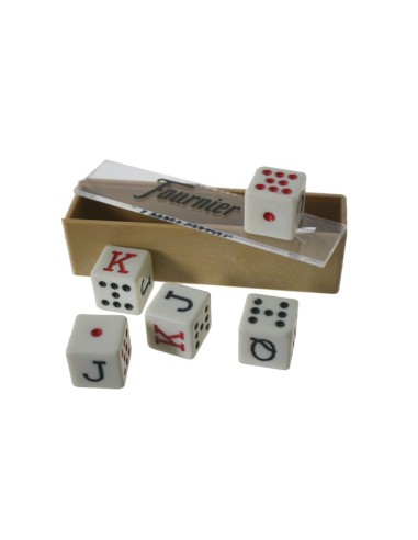 Dés de poker pour jeu de cartes, accessoire de jeu de plateau de 5 dés de poker.