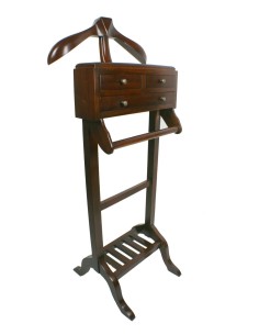 Galán penjador de nit en fusta de caoba clàssic