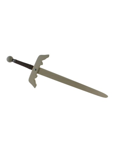 L'épée en bois Friedrich avec poignée et boule à l'extrémité complète les jeux et costumes pour garçons et filles